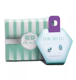 Сережки Dr.Biju Вишукана груша6,2мм Аква Богеміка