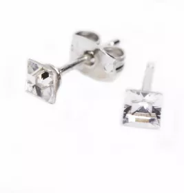 Сережки Dr.Biju Квадрат 4,0мм Кришталь