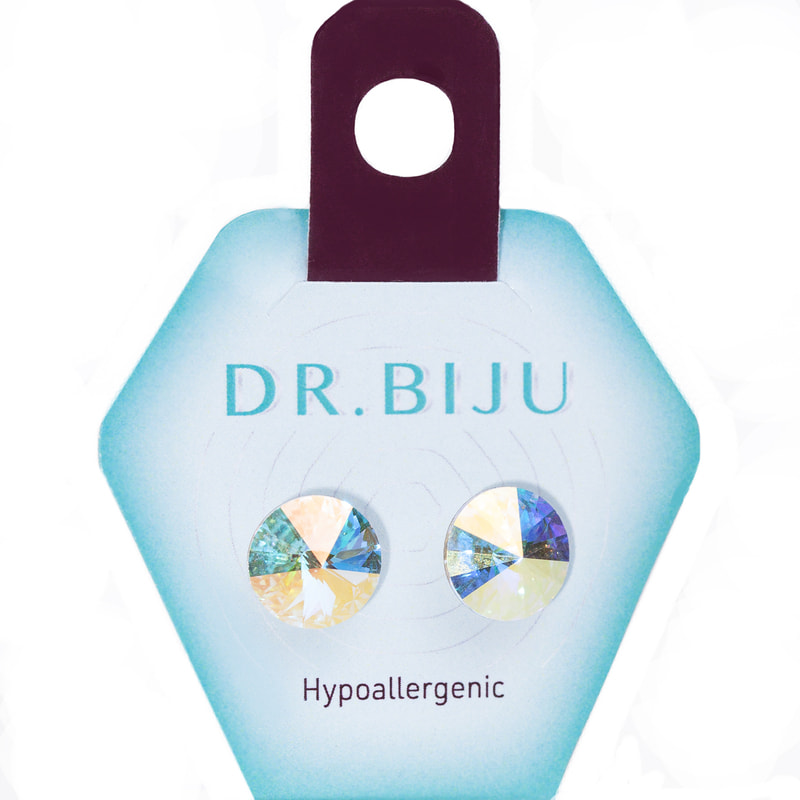 Сережки Dr.Biju Риволо 10,0мм Северное Сияние