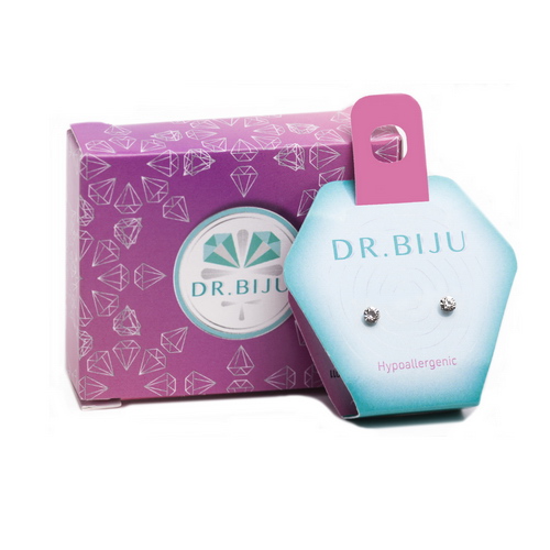 Сережки Dr.Biju Сіріус 3,3мм Кришталь