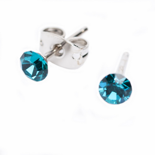 Сережки Dr.Biju Сириус 4,0мм Голубой цирконий