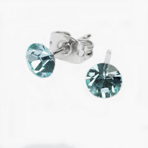 Сережки Dr.Biju Сіріус 5,3мм Аквамарин