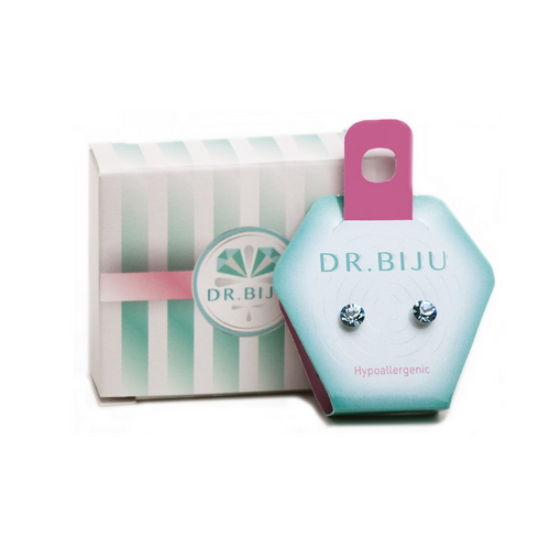 Сережки Dr.Biju Сіріус 5,3мм Аквамарин