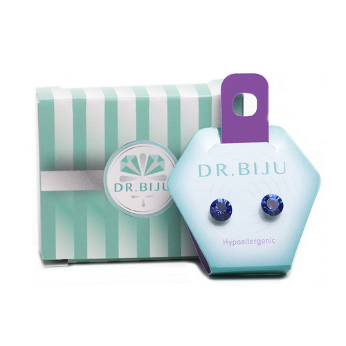 Сережки Dr.Biju Сіріус 7,1мм Сапфір