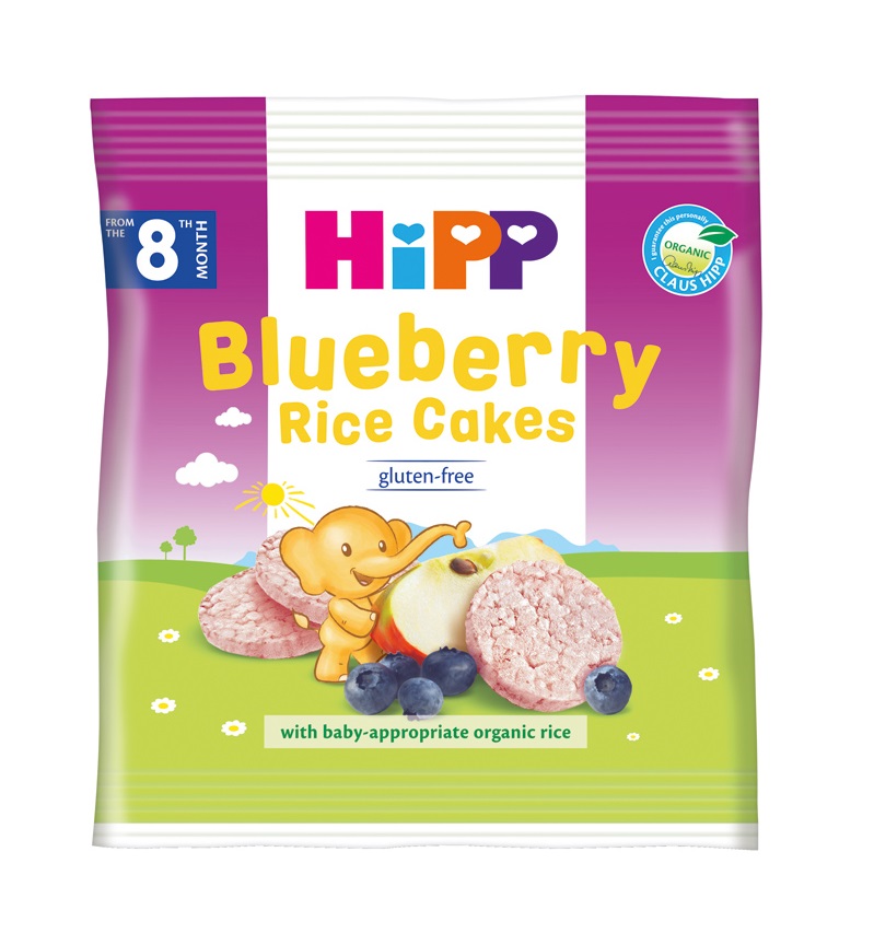 Хлебцы HIPP 3569 Органические рисовые с черникой и яблоком 30г