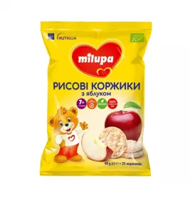 *Рисовые коржики Milupa с Яблоком от 7мес. 40г