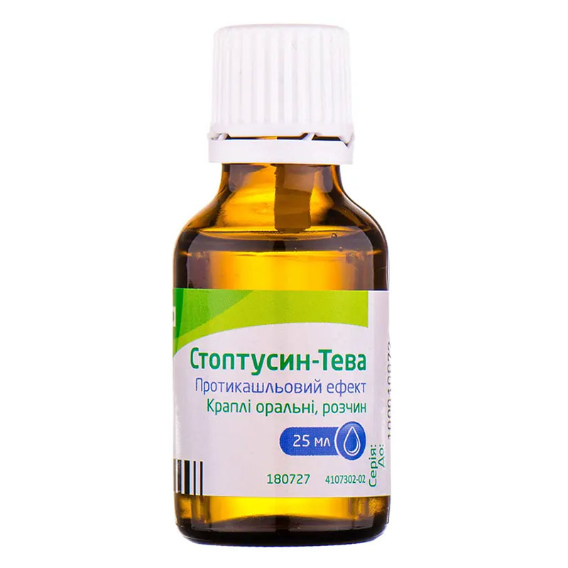 Стоптуссин-Тева капли по 25 мл во флаконе 1 шт.