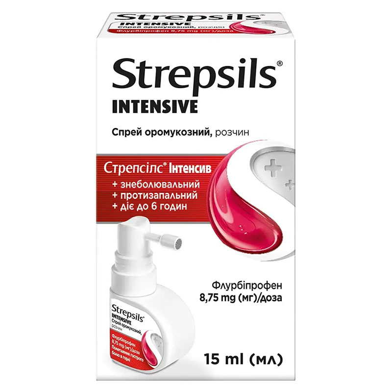 Стрепсілс Інтенсив спрей 8.75 мг/доза по 15 мл у флаконі 1 шт.