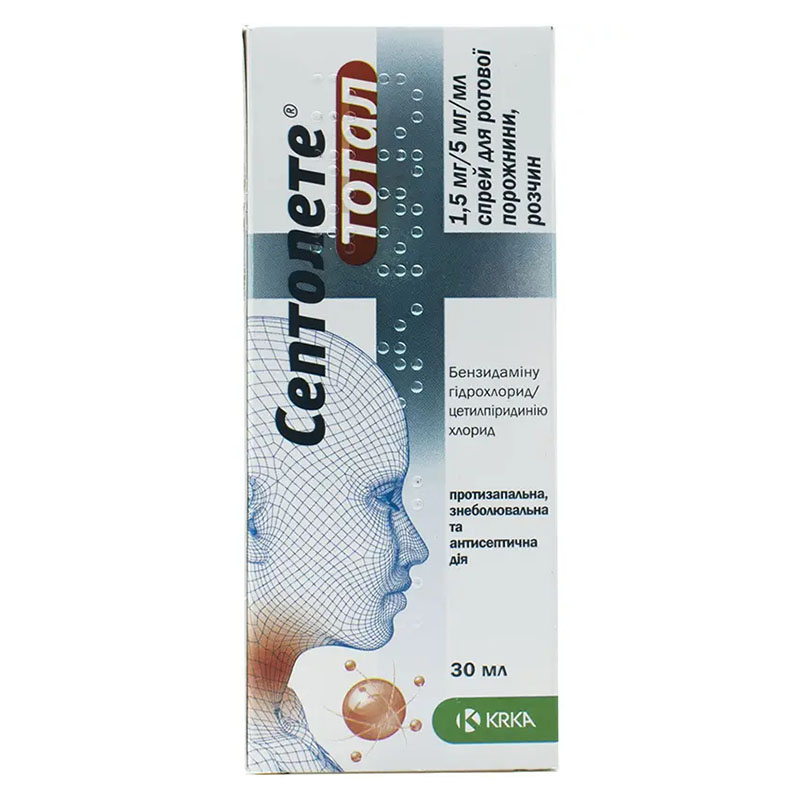 Септолете Тотал спрей по 30 мл во флаконе 1 шт.