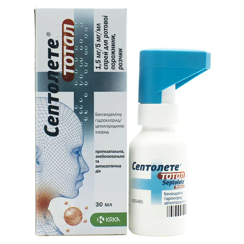 Септолете Тотал спрей по 30 мл у флаконі 1 шт.