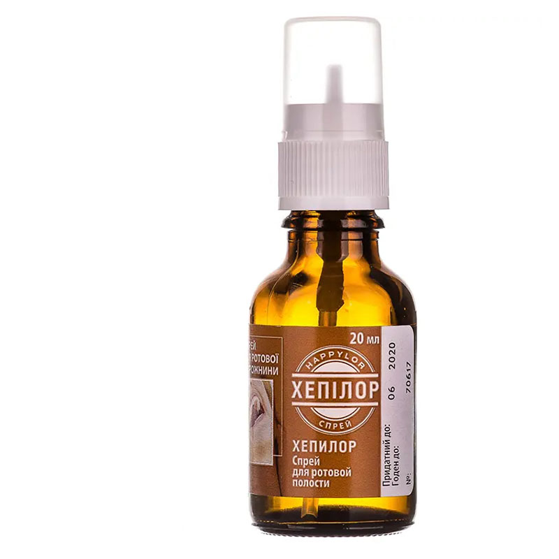 Хепілор спрей по 20 мл у флаконі