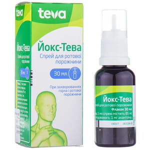 Йокс-Тева спрей по 30 мл у флаконі
