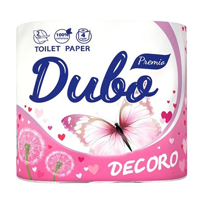 Бумага туалетная Диво Premio/Soffione Decoro розовая №4