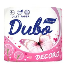 Бумага туалетная Диво Premio/Soffione Decoro розовая №4