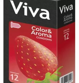 *Презервативи VIVA кольорові ароматизовані №12