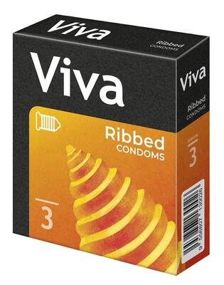 *Презервативи VIVA ребристі №3
