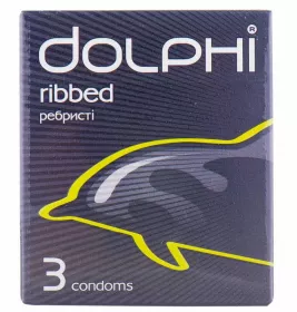 *Презервативы Dolphi ребристые №3