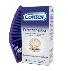 Презервативи Contex Extra Sensation з великими точками і ребрами №12