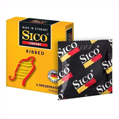 *Презервативы SICO Ribbed  ребристые №3