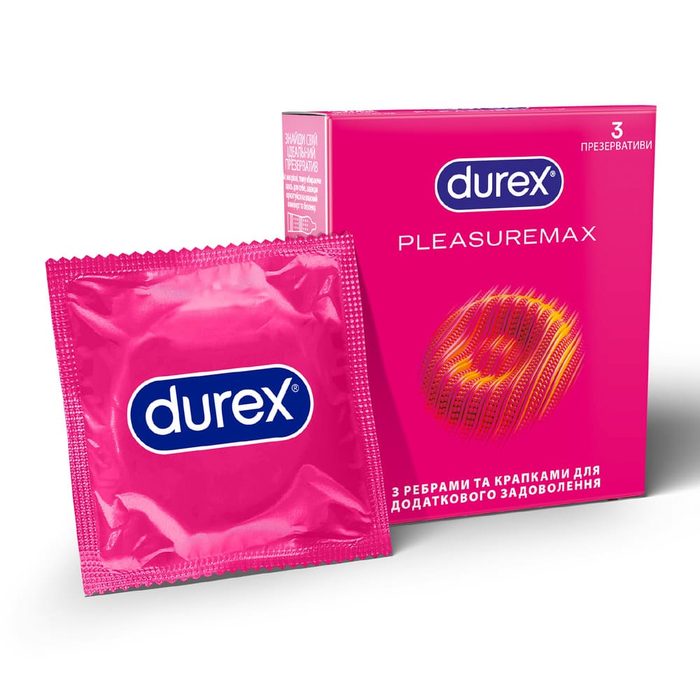 Презервативы Durex Pleasuremax рельефные №3