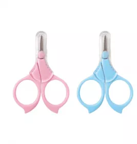 Ножиці Lindo дитячі з короткими закругленими лезами з ковпачком