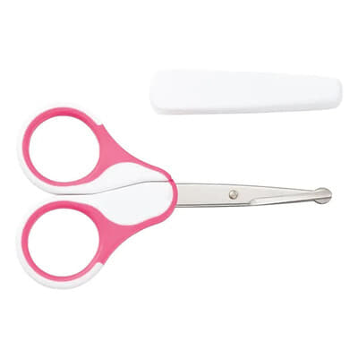 Ножиці Baby-nova безпечні з ковпачком рожеві