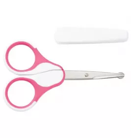 Ножиці Baby-nova безпечні з ковпачком рожеві