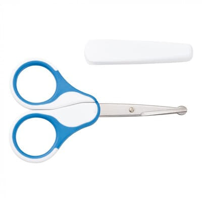 Ножиці Baby-nova безпечні з ковпачком блакитні