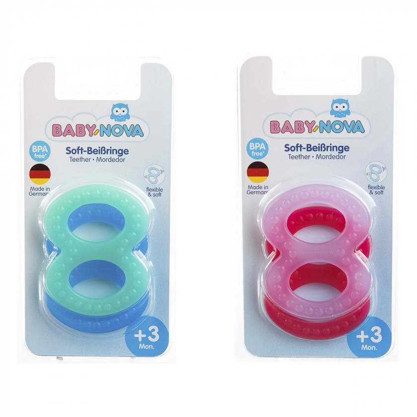 Зубне кiльце Baby-nova рельєфне