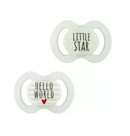 *Пустушка Baby-nova силіконова симетр.сіра р.1, 2шт.