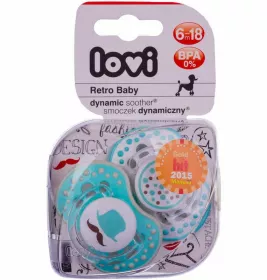 Пустушка Lovi 22/805 силіконова динам Basic 6-18 м 2 шт