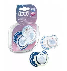 *Пустушка Lovi 22/811 силіконова динам Night&Day 6-18 м 2 шт