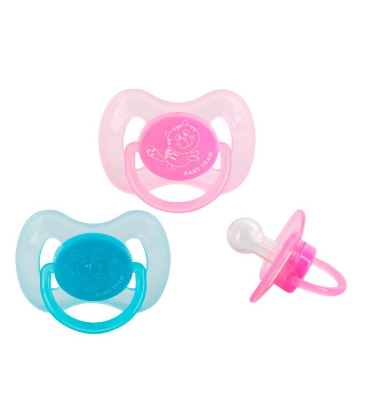 Пустушка Baby Team 3003 силіконова вишнеподібної форми 0+ 1 шт