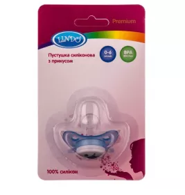 Пустушка Lindo А032 силіконова з прикусом 0-6 міс