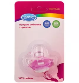 Пустушка Lindo А032 силіконова з прикусом 6-12 міс
