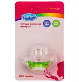 Пустушка Lindo А032 силіконова з прикусом 12+ міс