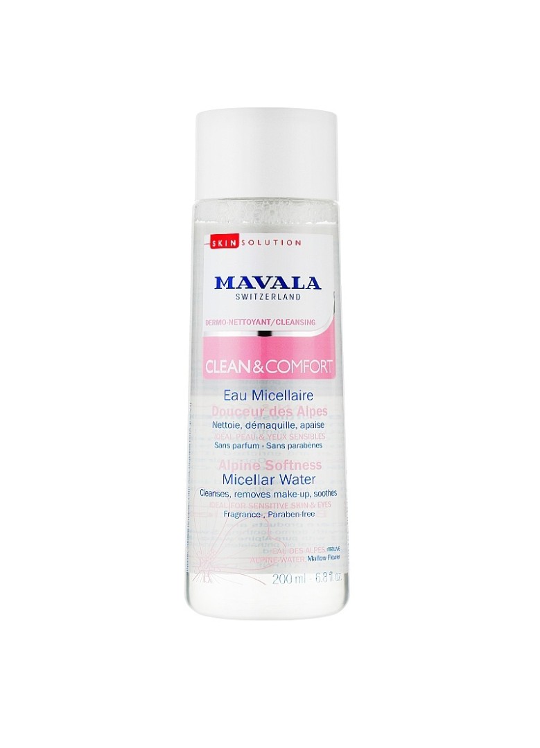 *Вода міцелярна Mavala Clean & Comfort Помʼякшуюча альпійська 200 мл