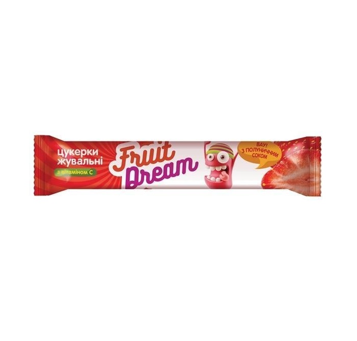 *Конфеты Fruit Dream жеват. с клубничным соком + вит С 15г *Конфеты Fruit Dream жеват. с клубничным соком + вит С 15г