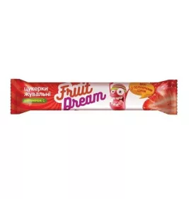 *Цукерки Fruit Dream жув. з полуничним соком + віт С 15г