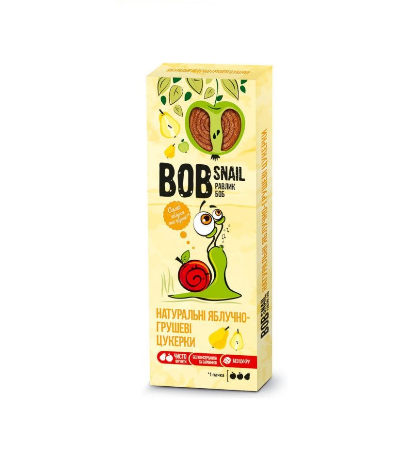 Цукерки Равлик Боб Яблуко-груша 30г
