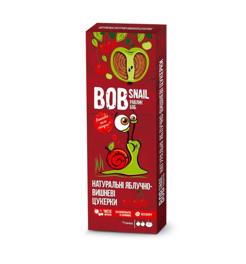 Цукерки Равлик Боб Яблуко-вишня 30г