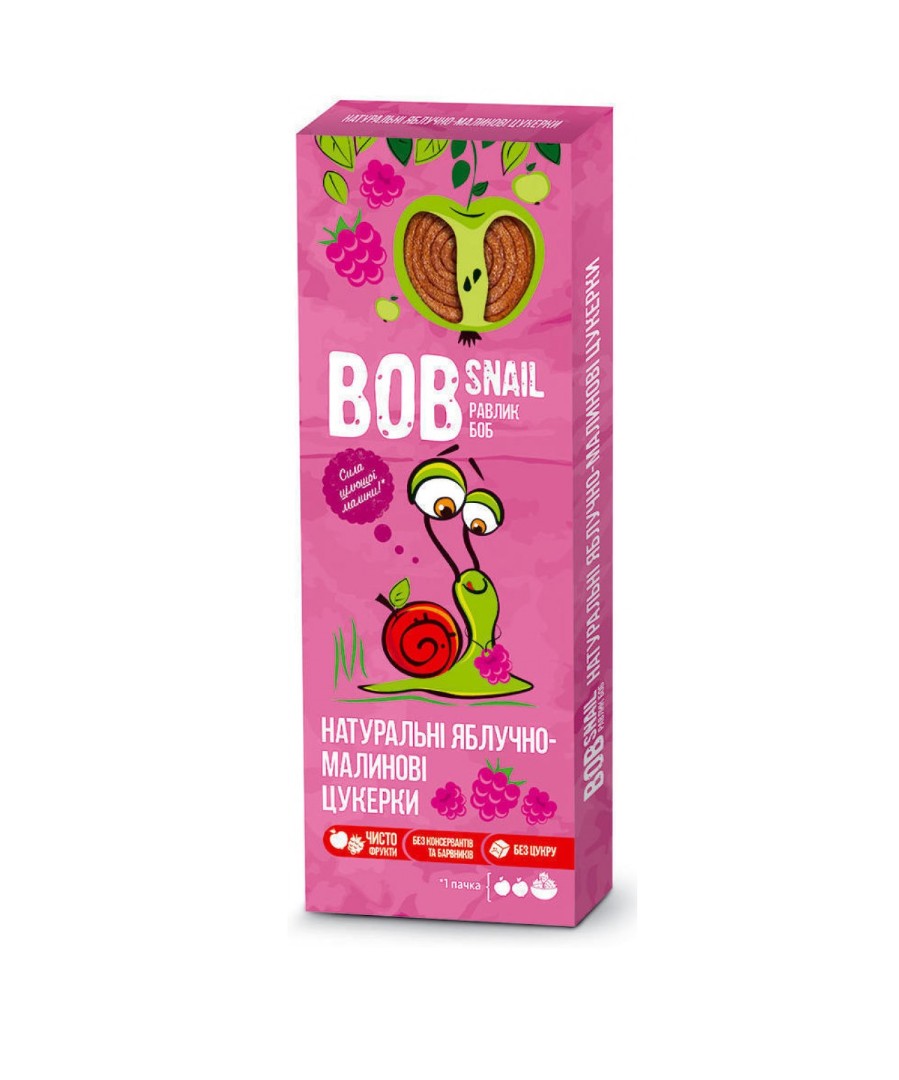 Цукерки Равлик Боб Яблуко-малина 30г