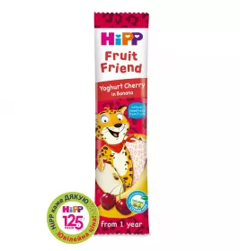 Батончик HIPP 31363 Органічний фруктово-злаковий Йогурт-Вишня-Банан 23г