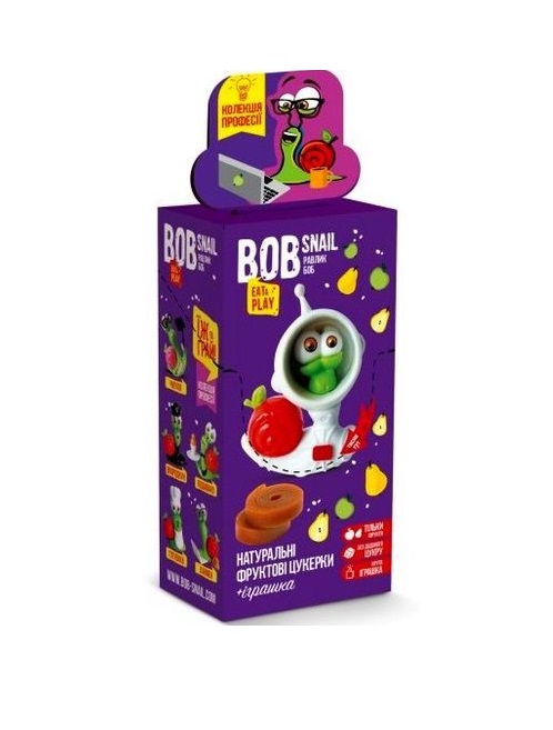 Набор Цукерки Равлик Боб Яблуко-груша + іграшка 51г