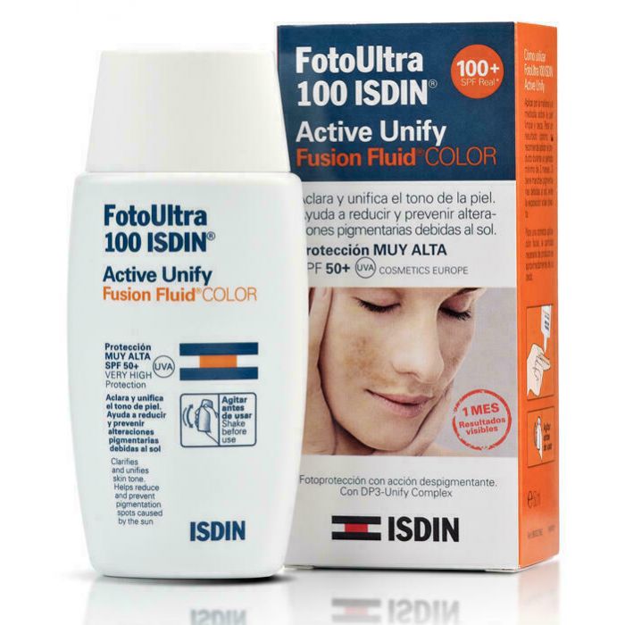 *Флюид ISDIN ACTIVE UNIFY COLOR тональныйй выравнивает тон кожи, предотв. пигментацию SPF50 50мл