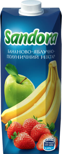 *Нектар Sandora бананово-яблочно-клубничный 500 мл