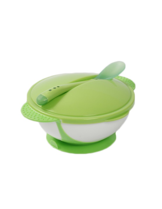 *Тарілка Lindo з кришкою та ложкою на присосці