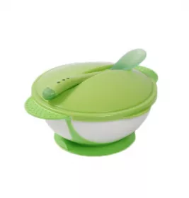 *Тарілка Lindo з кришкою та ложкою на присосці