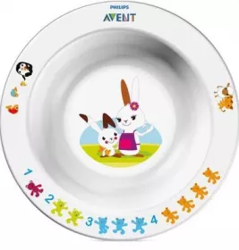 *Тарелка Avent 706/00 глубокая с рисунками 6+ мес