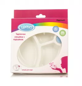 Тарілка Lindo Premium секційна з підігрівом на присоску